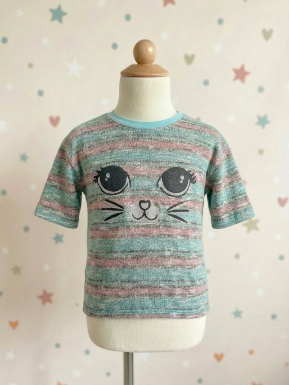 Wonderkids Girls Cat Face Sweater Knit Top Size 4T